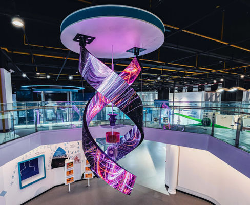Grote rooster LED-scherm kunst display met kleurrijke tentoonstelling display USB stroomtoevoer